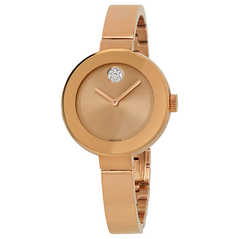 Movado Bold Rose Dial Rose Gold Ion-plated Ladies Watch 3600202 - Free Shipping -  Promenade Watches - 1