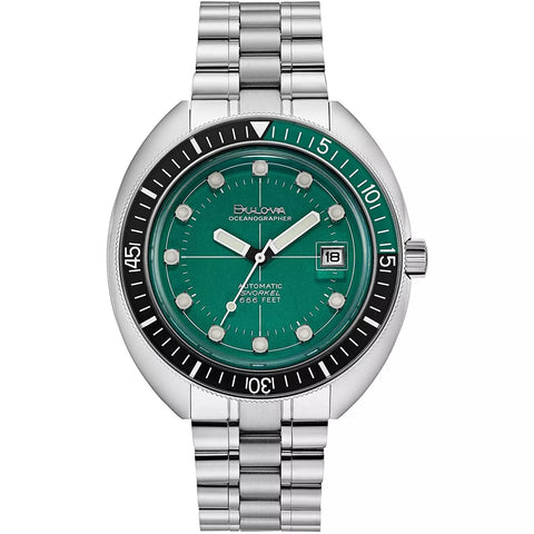 Bulova Special Edition Oceanographer Automatic Green Dial Men's Watch 96B322