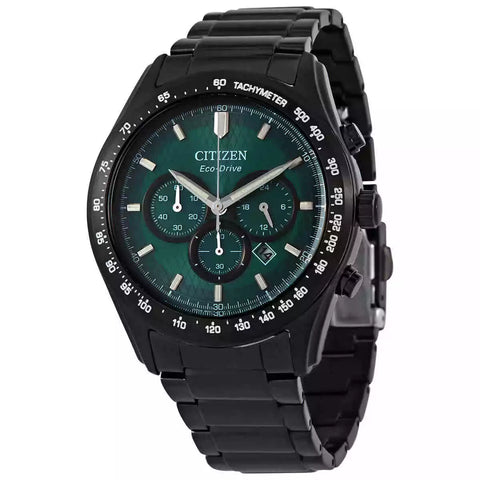 Citizen Eco-Drive Chronograph Green Dial Men's Watch CA4455-86X