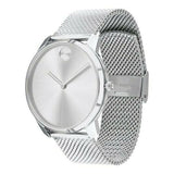 Movado Bold Silver Dial Stainless Steel Mesh Men's Watch 3600260